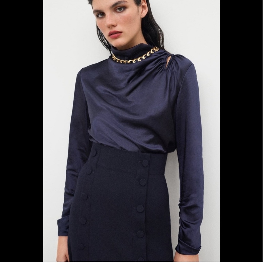 Navy blue Zara top